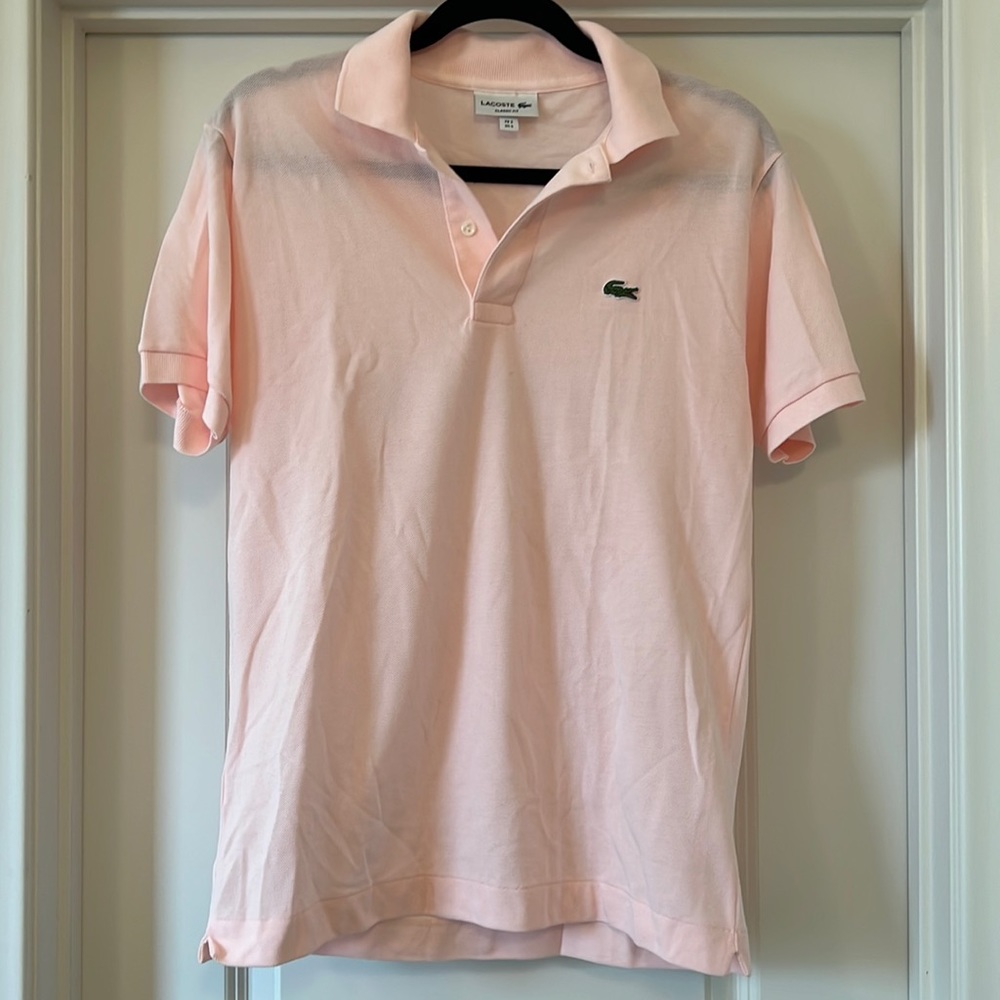 Lacoste Men’s Polo Classic Fit, New, Size: FR 3, US Small, Light Pink.